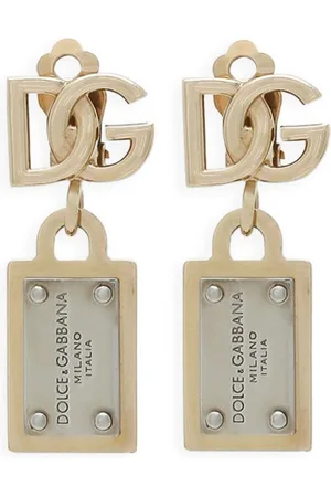 Dolce & Gabbana Logo-lettering drop earrings