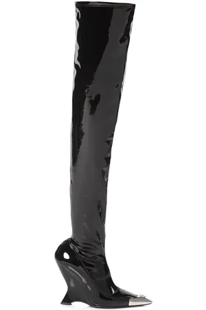 Philipp Plein Patent-leather over-knee boots