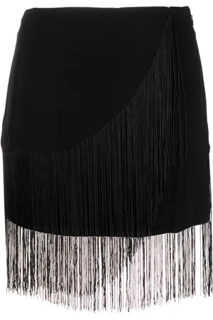 Twin-Set Fringed wrap miniskirt