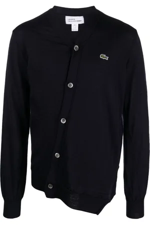 Comme des Garçons X Lacoste asymmetric wool cardigan