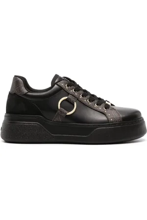 Liu Jo Ring-detailed monogram-pattern sneakers