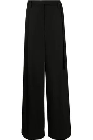 SYSTEM Logo-charm pleat-detailing trousers