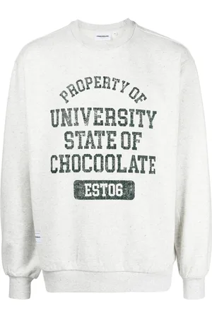 Chocoolate Logo-print mélange-effect sweatshirt