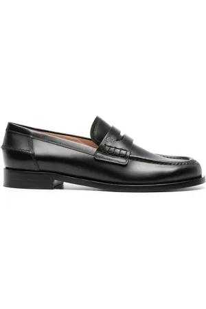 Gianvito Rossi Round-toe leather loafers