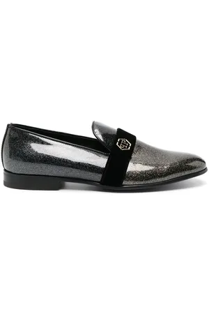 Philipp Plein Hexagon glitter-embellished loafers