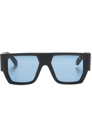 Philipp Plein Logo-embossed rectangle-frame sunglasses