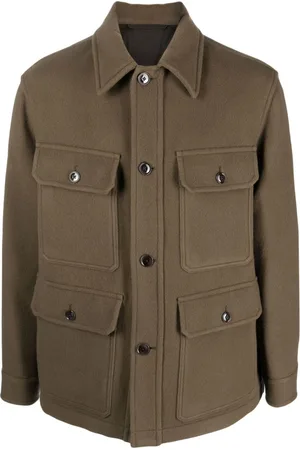 LEMAIRE Button-down wool shirt jacket