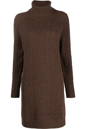 Ralph Lauren Roll-neck cable-knit dress