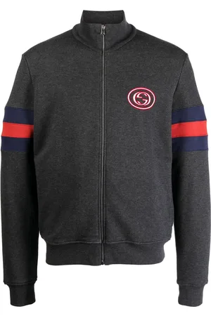 Gucci Logo-patch zipped sweatshirt