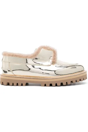 LE SILLA Yacht metallic-finish loafers