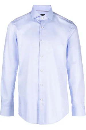 HUGO BOSS Spread-collar long-sleeve shirt