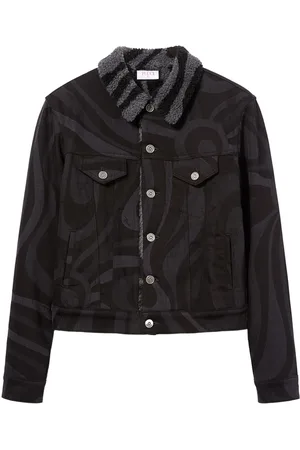 Puccini Marmo-print denim jacket