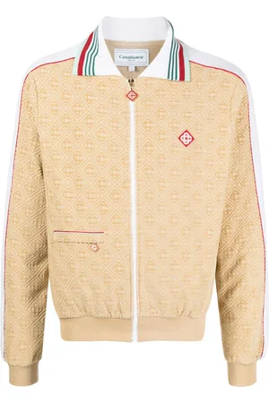 Casablanca Monogram-jacquard velour zip-up jacket