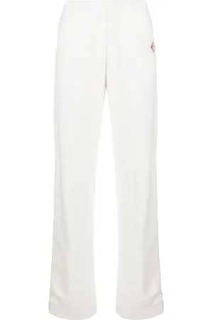 Casablanca Logo-patch side-stripe fleece track pants