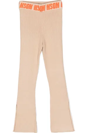 Msgm Logo-print ribbed trousers