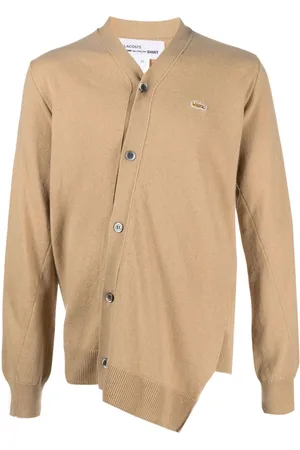 Comme des Garçons X Lacoste asymmetric wool cardigan