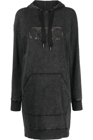 Michael Kors Logo-embellished distressed sweatshirt dress