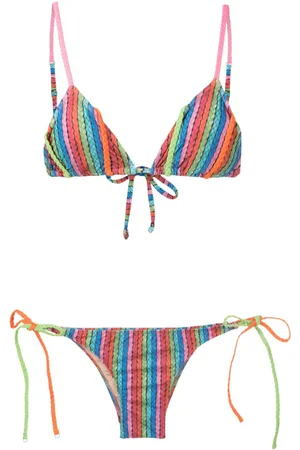 AMIR SLAMA Braided-pattern bikini set