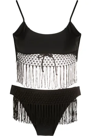 AMIR SLAMA Macramé fringe-trim bikini set