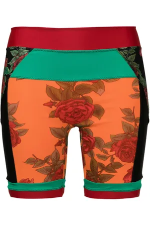 AMIR SLAMA Mesh rose-pattern shorts