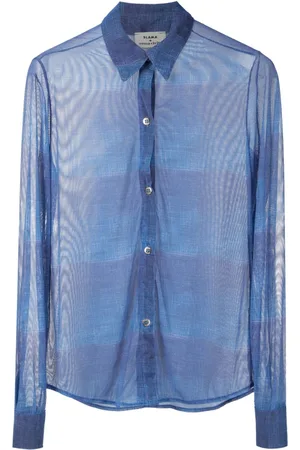 AMIR SLAMA Sheer-finish long-sleeved shirt