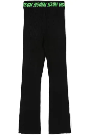 Msgm Logo-print ribbed trousers