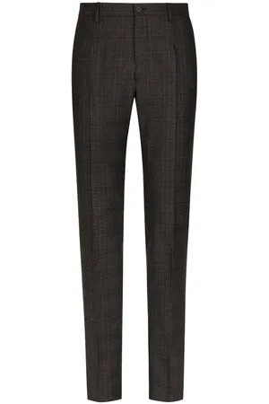 Dolce & Gabbana Check-pattern wool tailored trousers