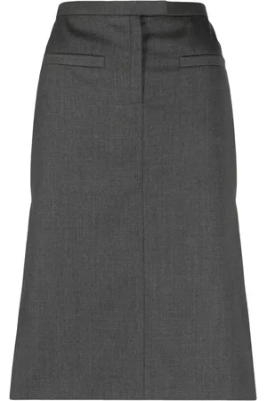 Courrèges Logo-patch straight skirt