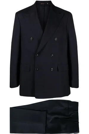 CANALI Double-breasted cashmere-silk suit