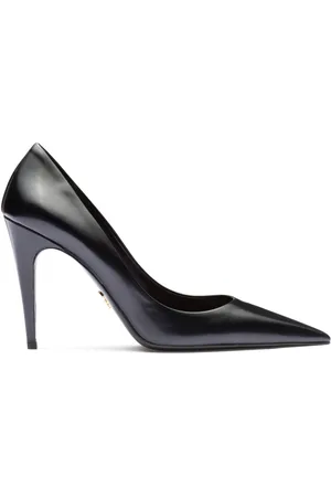Prada 100mm brushed-leather pumps