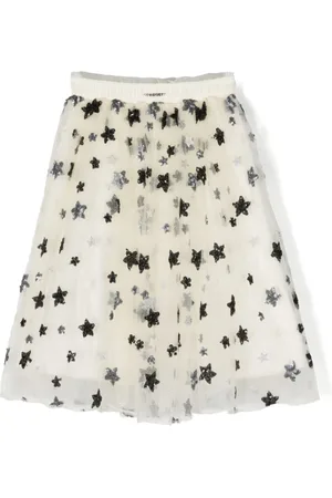 Twin-Set Semi-sheer sequin-embellished skirt