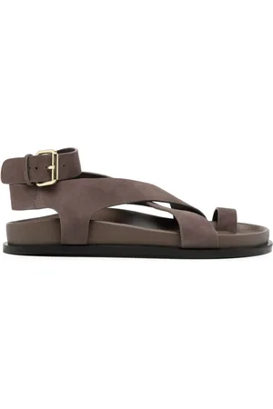 A.Emery Jalen crossover-strap suede sandals