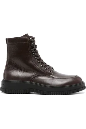 Tommy Hilfiger Logo-debossed leather boots