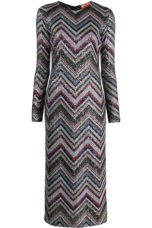 Missoni Zigzag sequin-embellished midi dress