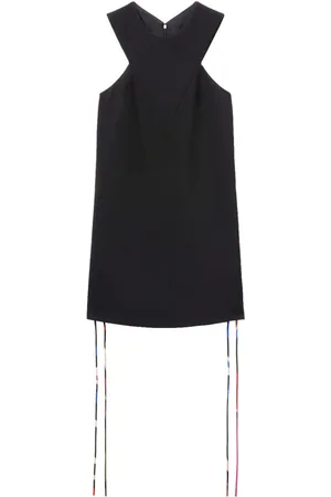 Puccini Lace-up crepe minidress