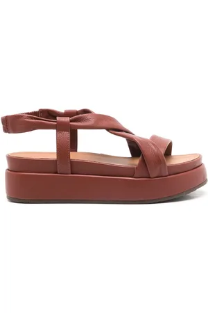Sarah Chofakian Vionnet leather platform sandals