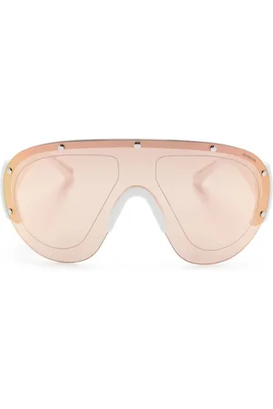 Moncler Logo-plaque oversize-frame sunglasses