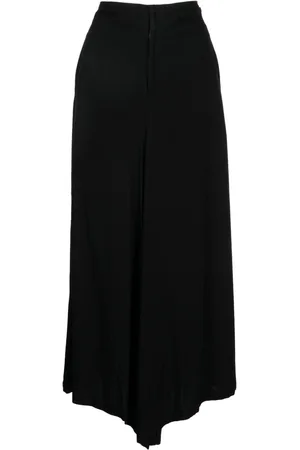 YOHJI YAMAMOTO Pleat-detailing zip-fastening cropped trousers