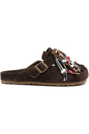 Scarosso Gea tasselled suede slippers