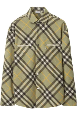 Burberry Checked wool-blend shirt jacket