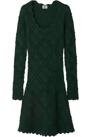 Burberry Aran long-sleeve knitted dress