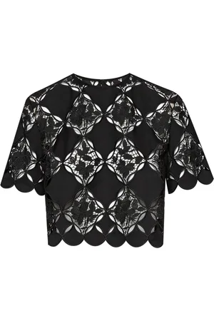 Oscar de la Renta Gardenia guipure blouse