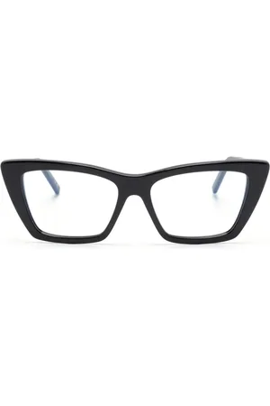 Saint Laurent Logo-engraved cat-eye frame glasses