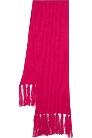 Msgm Waffle-knit fringed scarf
