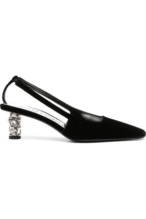 Tom Ford Crystal-embellished velvet slingback pumps