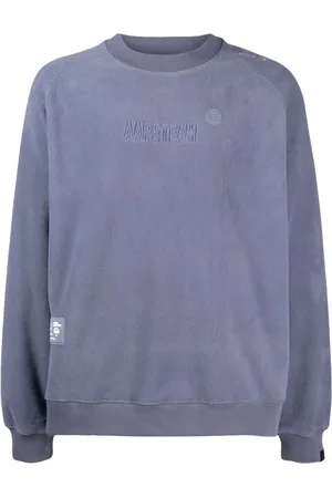 A Bathing Ape Logo-embroidered fleece sweatshirt