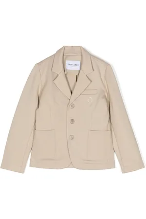Trussardi Logo-embroidered single-breasted blazer