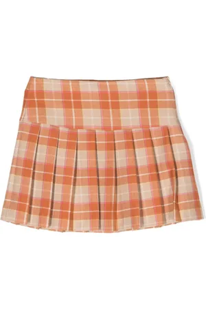 Il gufo Plaid-check pleated miniskirt