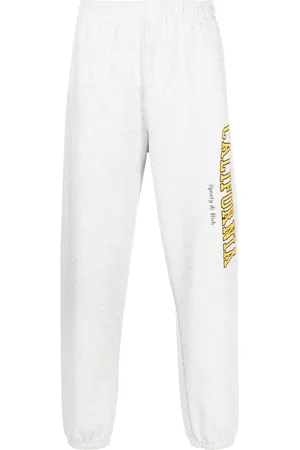 Sporty & Rich Text-print cotton-blend pants