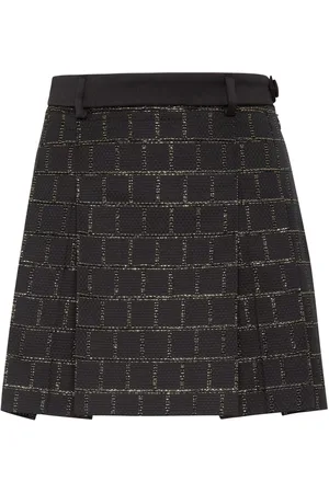 Philipp Plein Sartorial pleated jacquard miniskirt
